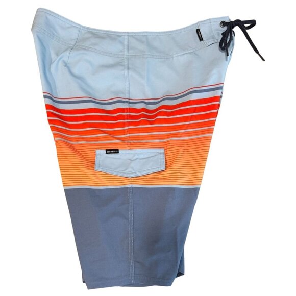 O'Neill Men's Shorts or Swim Trunks With Liner Blue & Orange Size 30 - Picture 2 of 4